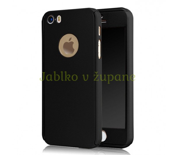 360° kryt Apple iPhone 5/5S/SE - čierny